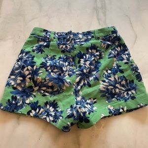 Blue and green floral JCREW shorts